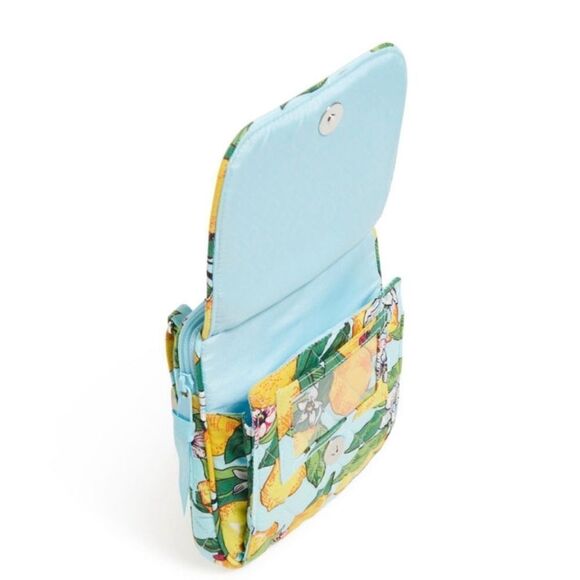 Vera Bradley RFID Little Hipster /Crossbody Quilted Cotton Lemon Grove - Picture 8 of 10